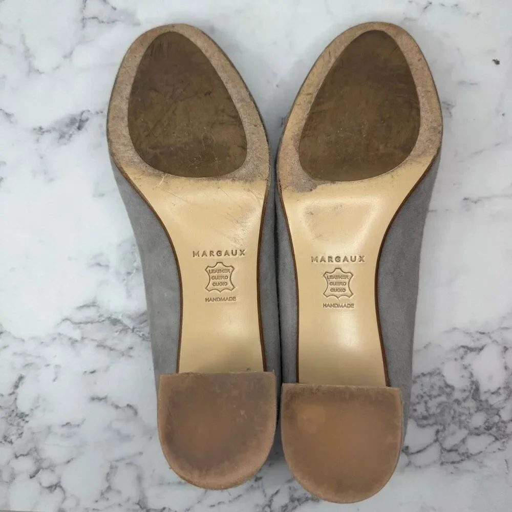Margaux Steel Gray Suede The Heel Pumps 40.5